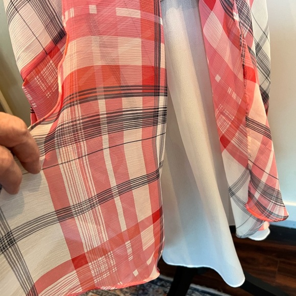 Tommy Hilfiger NWOT Tommy Hilfiger Pink and White Checkered A-Line Skirts Size 6 - Picture 5 of 6
